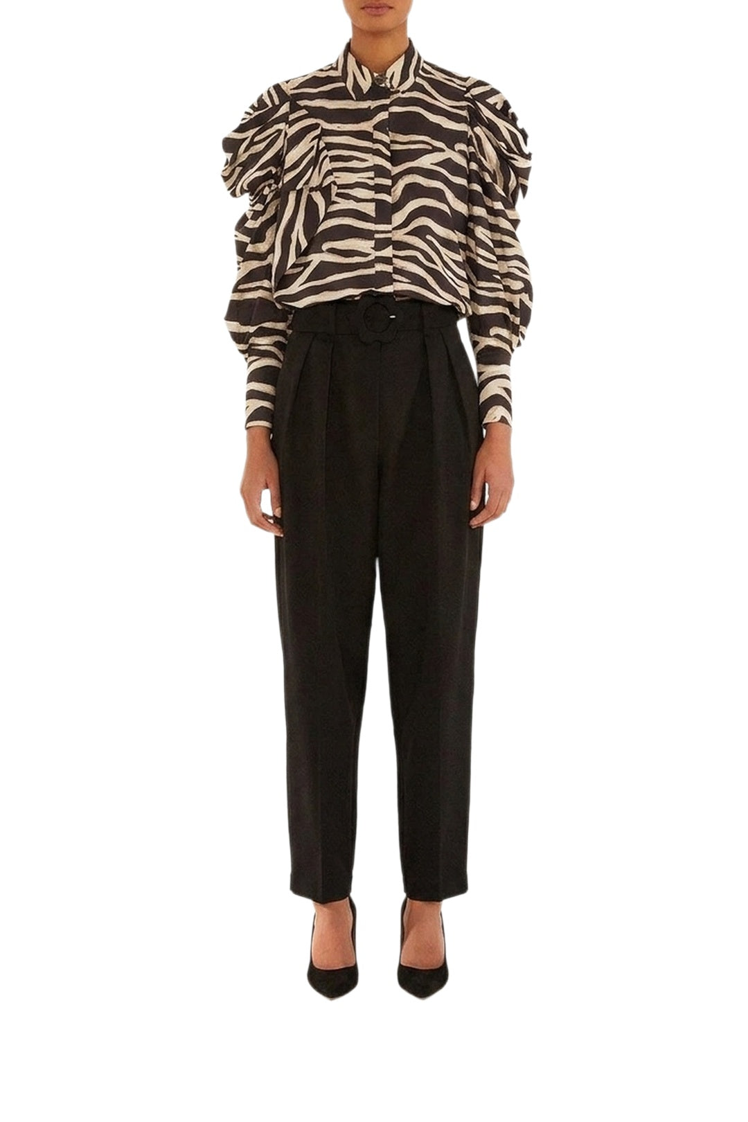 BADVIEW_NEW_Tropical Black Zebra Chemises & Blouses - Tropical Black Zebra
