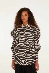 NEW_Tropical Black Zebra Chemises & Blouses - Tropical Black Zebra