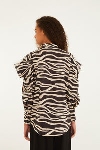 NEW_Tropical Black Zebra Chemises & Blouses - Tropical Black Zebra