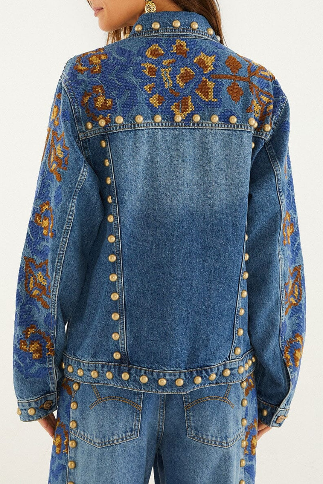 Kimono en coton - Bleu