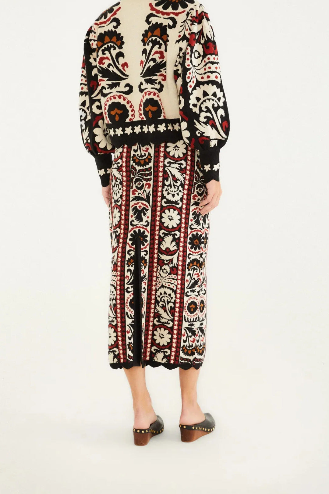 Winter Tapestry striped knitted skirt - Multicoloured