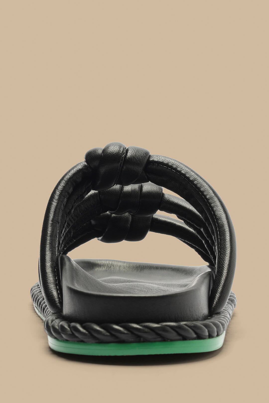 Flat sandals with leather ties - Black