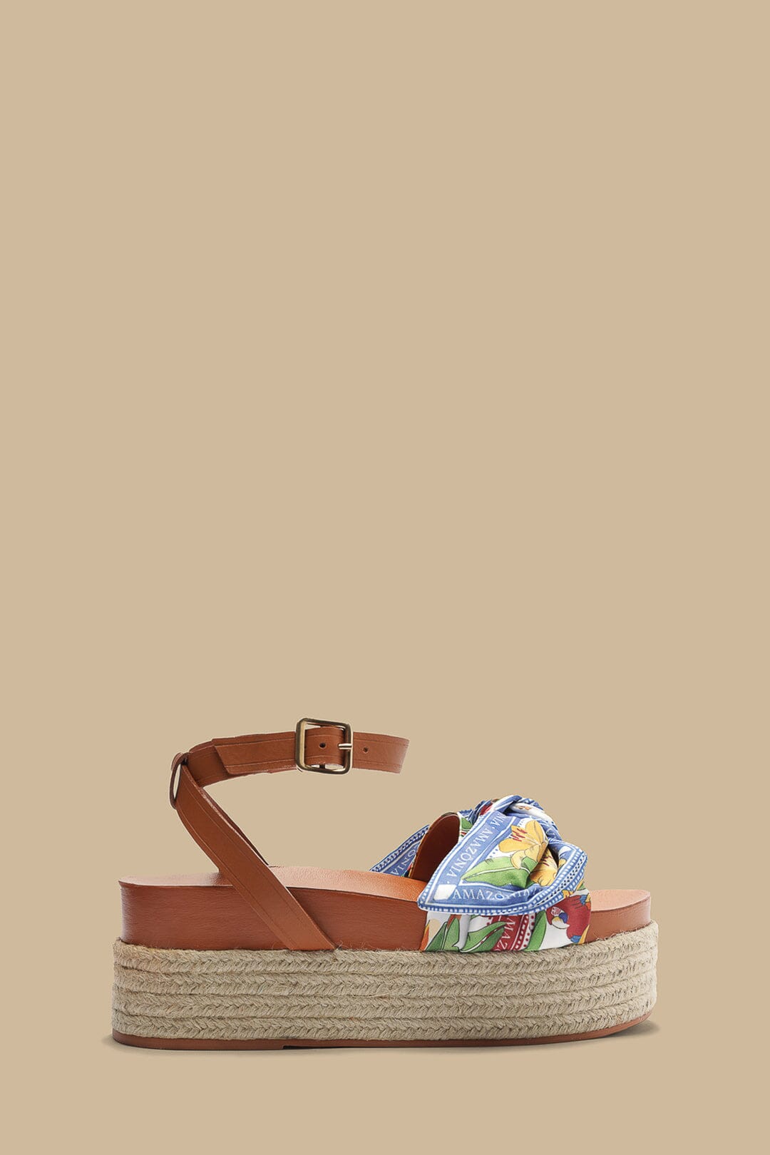 Cotton knotted espadrilles - Brown