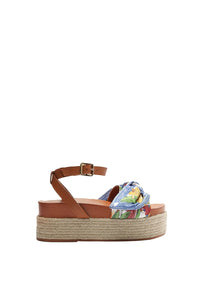 Cotton knotted espadrilles - Brown