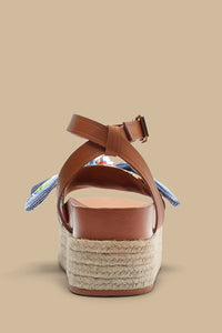 Cotton knotted espadrilles - Brown