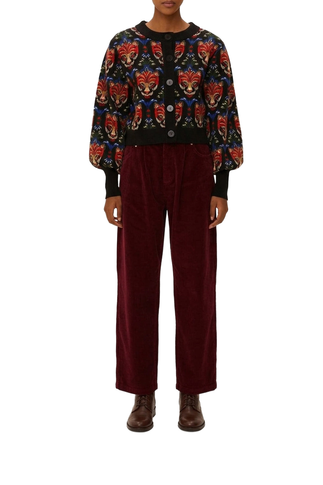 Cardigan Boho Panther - Noir