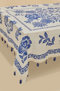 Sea Joy linen tablecloth - Blue