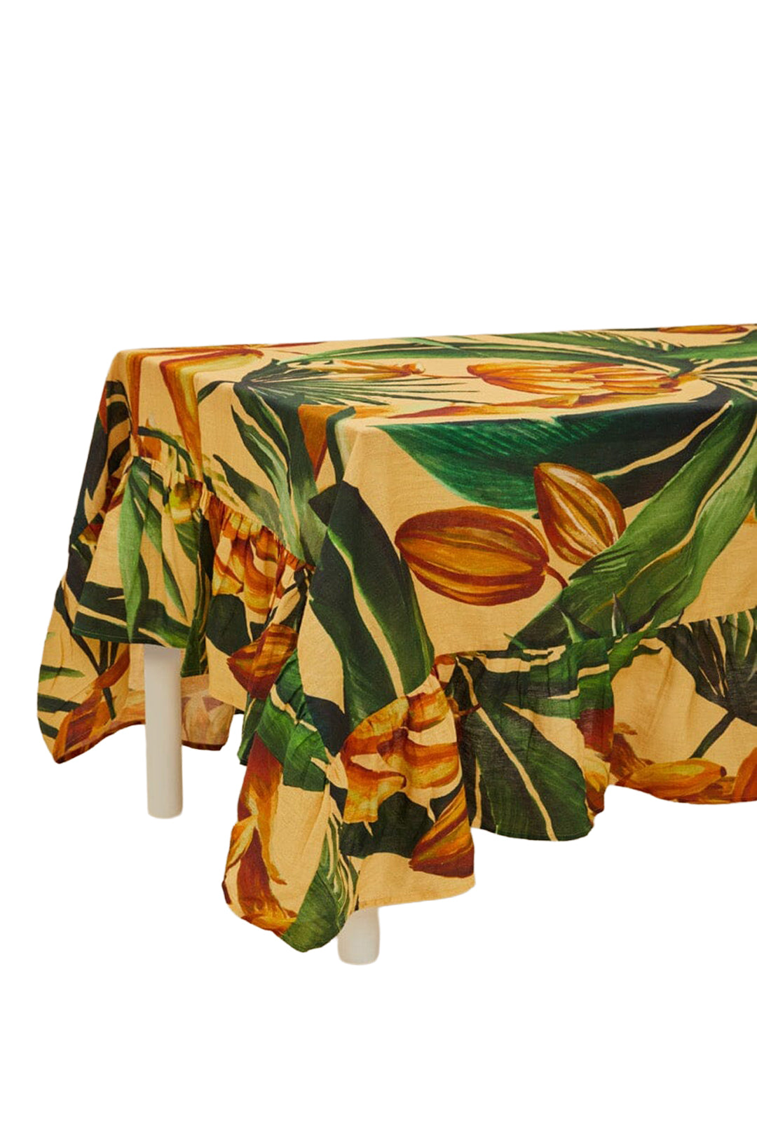 Nappe Tropical Joy en lin - Jaune