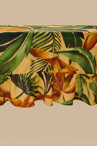 Nappe Tropical Joy en lin - Jaune