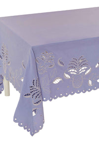 Romantic Joy linen tablecloth - Violet