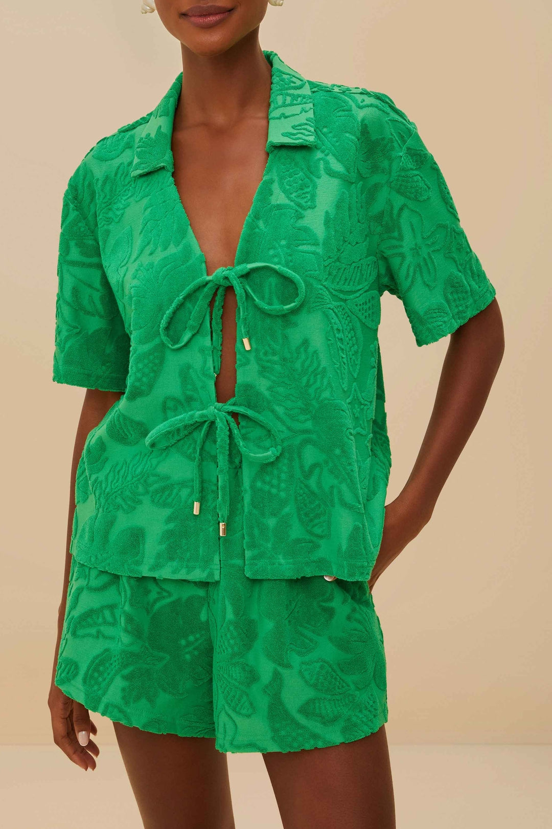Serviette River Nature en coton - Vert