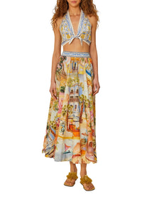 Aracati knotted crop top - Beige