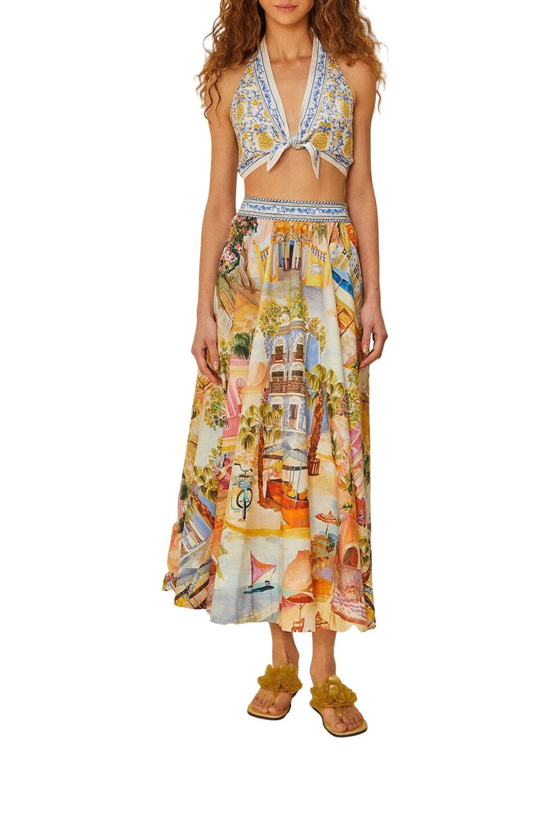 Aracati knotted crop top - Beige