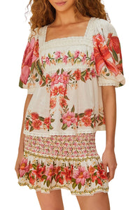 Jupe courte Summer Fruit - Rose