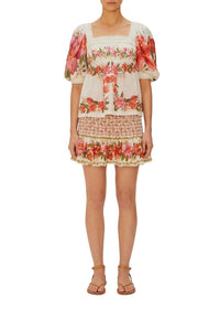 Jupe courte Summer Fruit - Rose