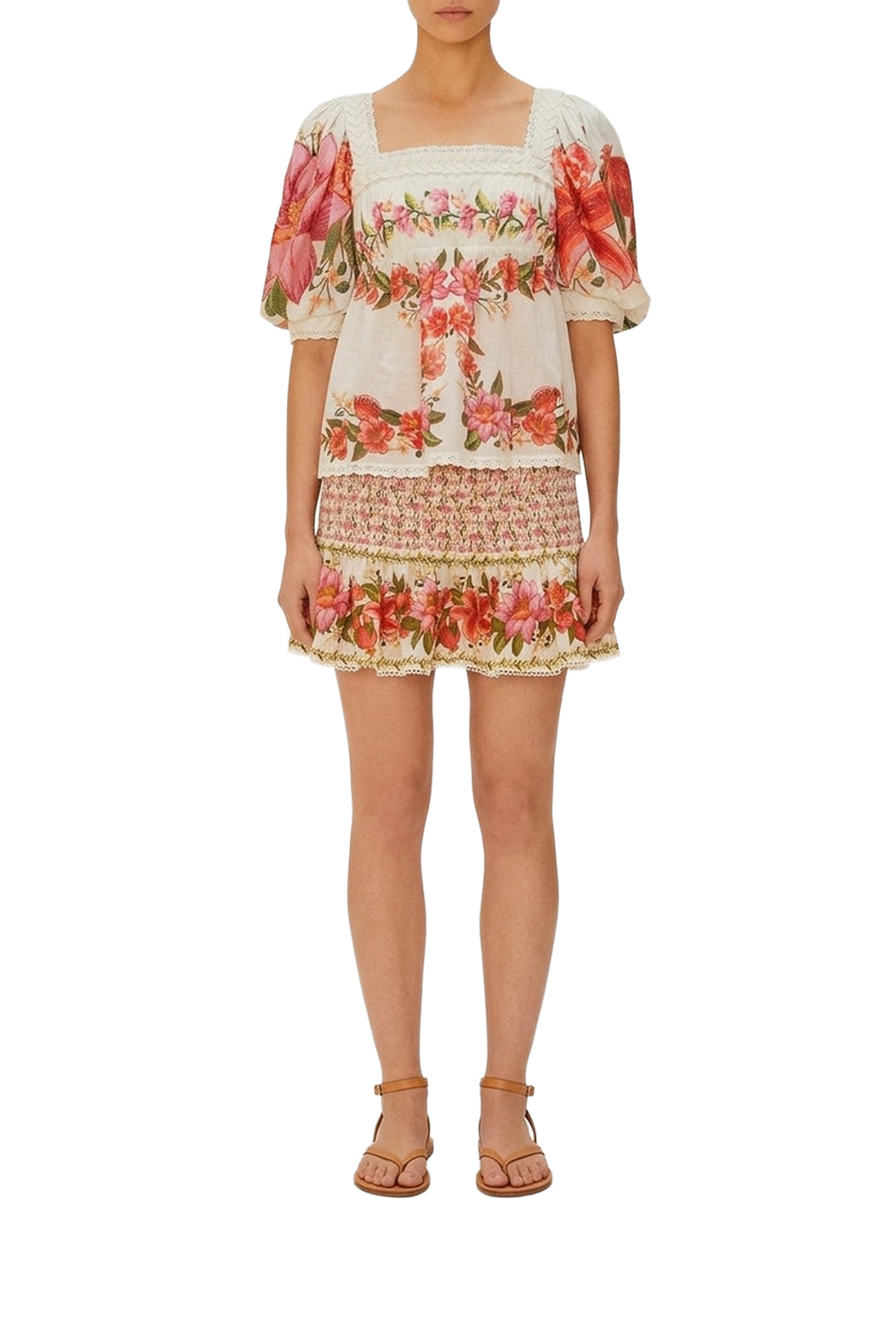 Jupe courte Summer Fruit - Rose