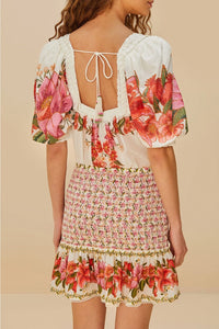 Jupe courte Summer Fruit - Rose