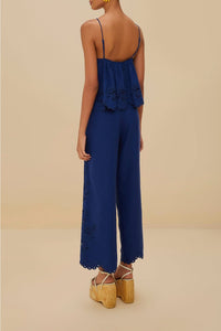 Pantalon Richelieu en lin - Bleu