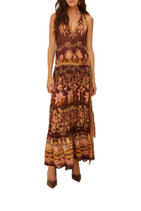 Robe longue Bella - Bordeaux