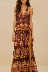 Robe longue Bella - Bordeaux