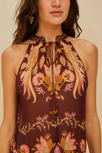 Robe longue Bella - Bordeaux