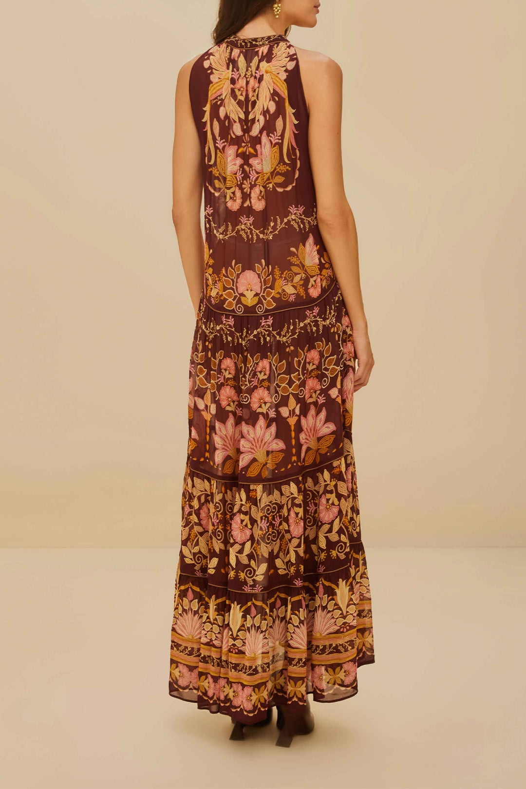 Robe longue Bella - Bordeaux