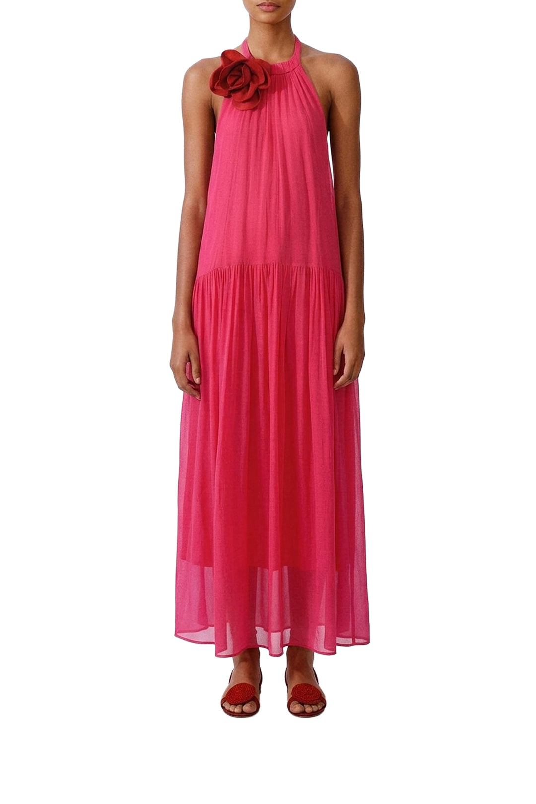 Robe longue Flower - Rose