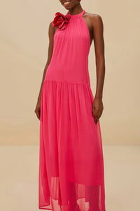 Robe longue Flower - Rose