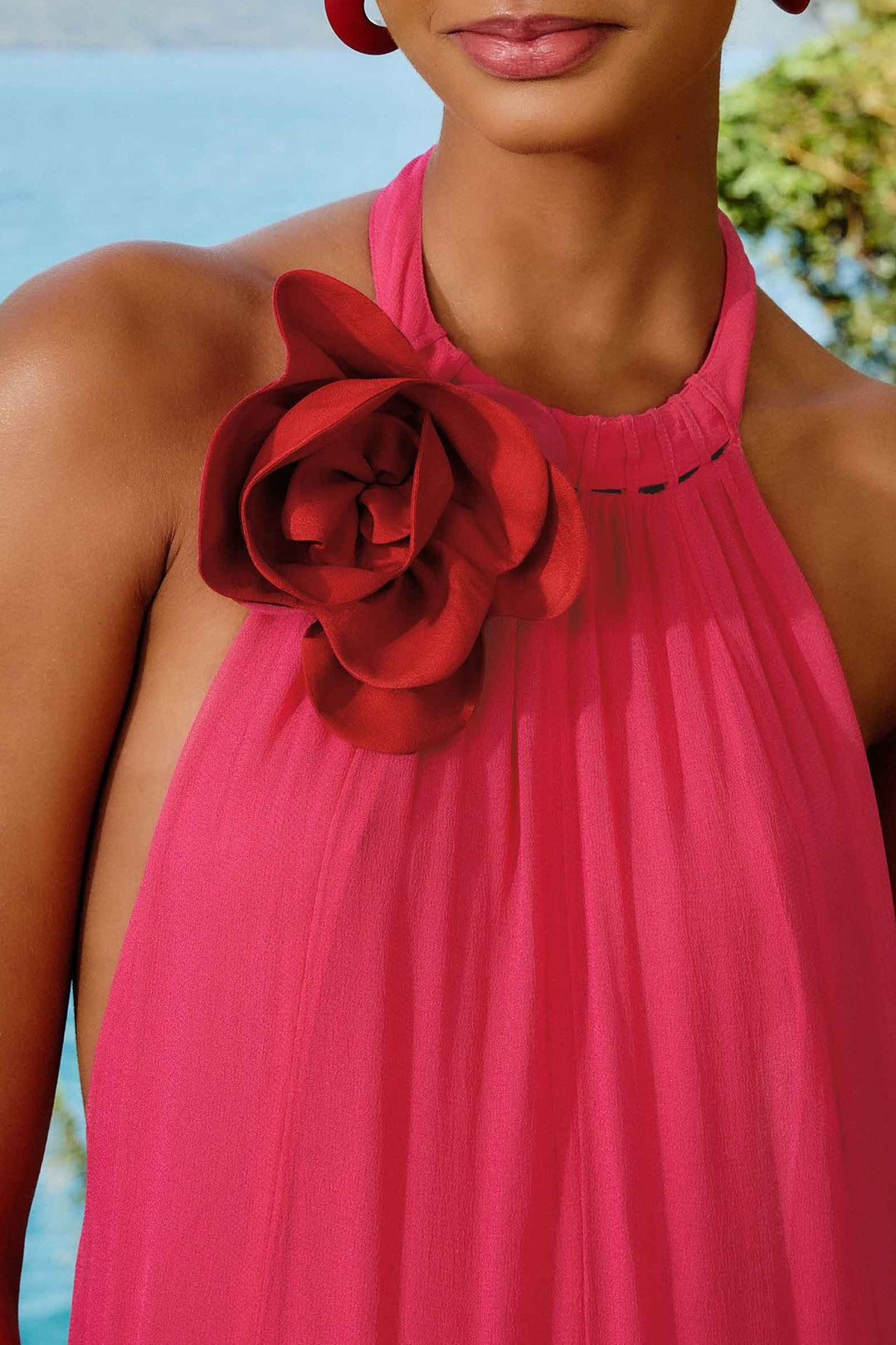 Robe longue Flower - Rose