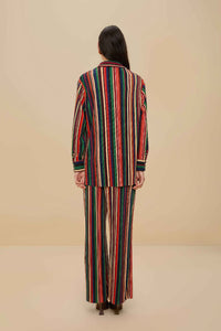 Pantalon plissé Pipa Stripes - Noir