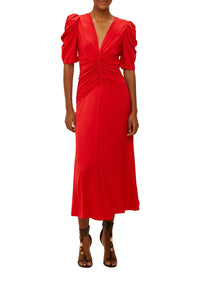 Robe midi Gathe - Rouge