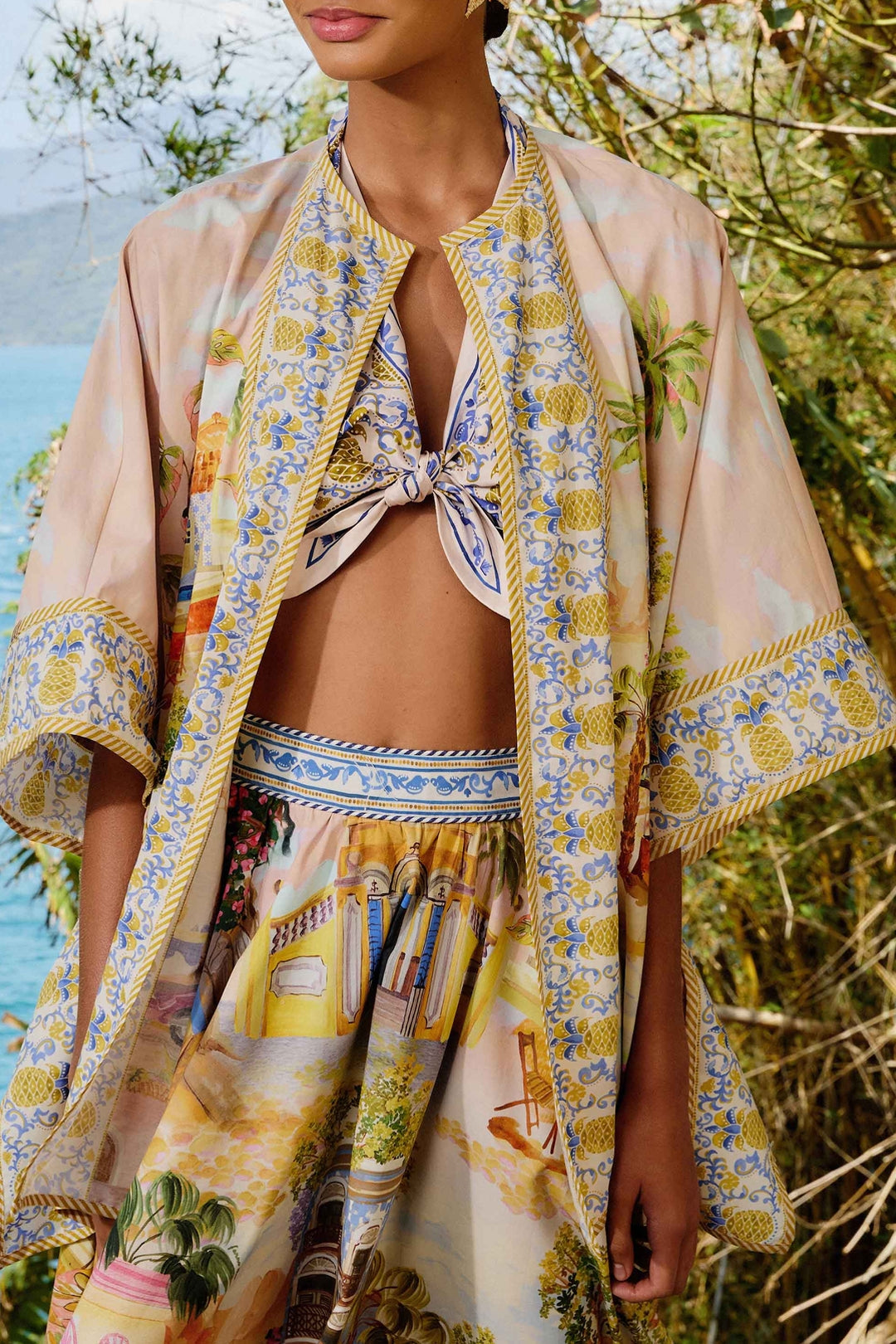 Kimono Aracati en coton - Beige