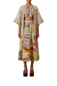 Kimono Aracati en coton - Beige