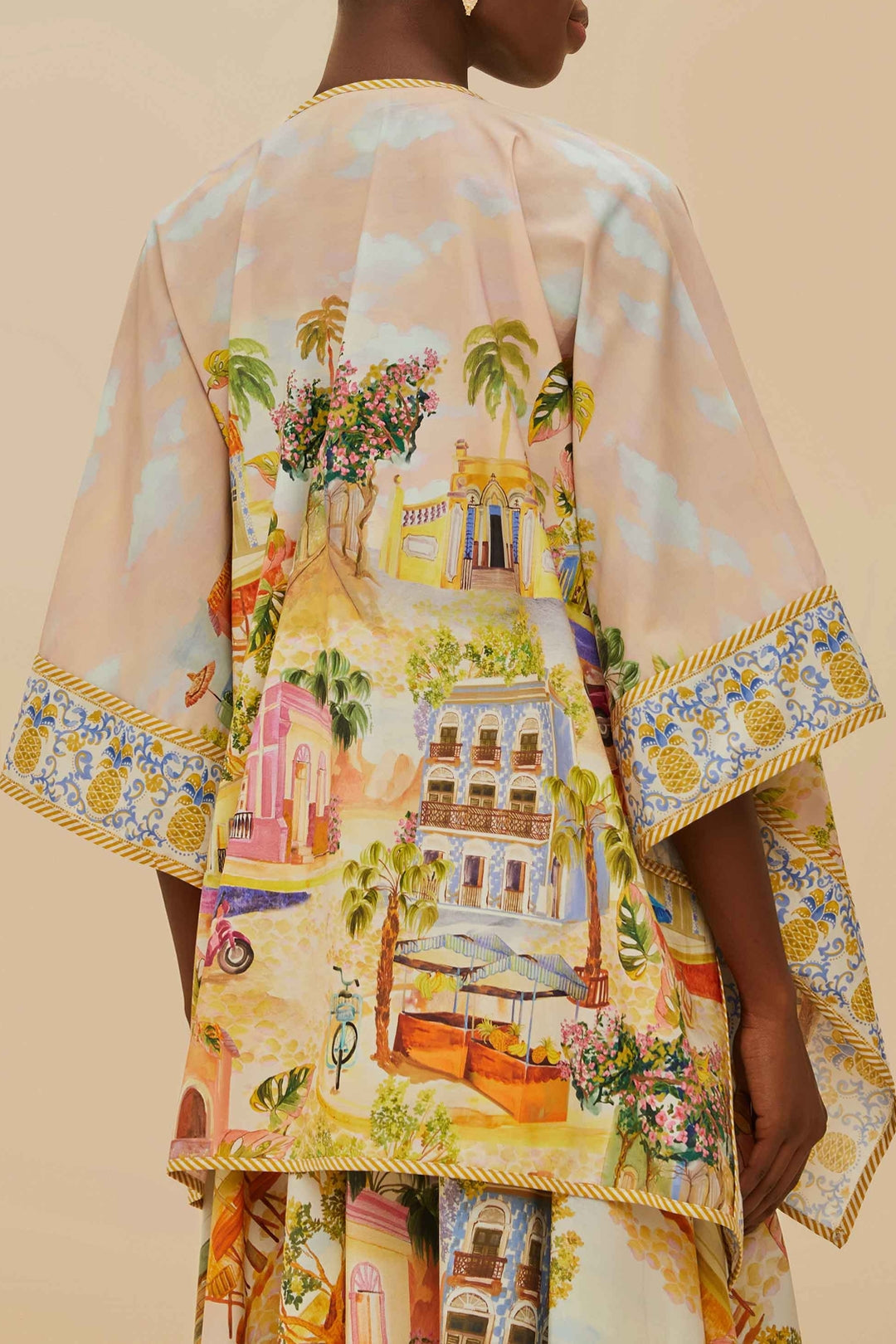 Kimono Aracati en coton - Beige