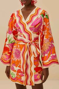 Robe courte Spring Affair en lin - Beige