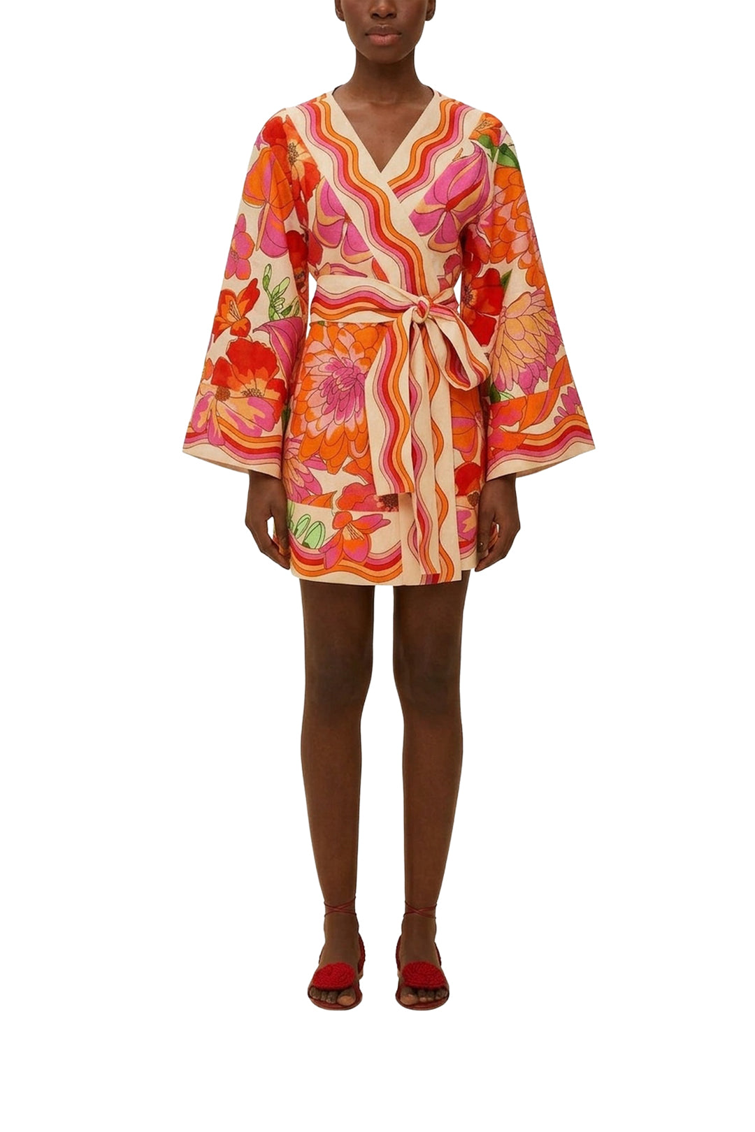 Robe courte Spring Affair en lin - Beige