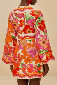 Robe courte Spring Affair en lin - Beige