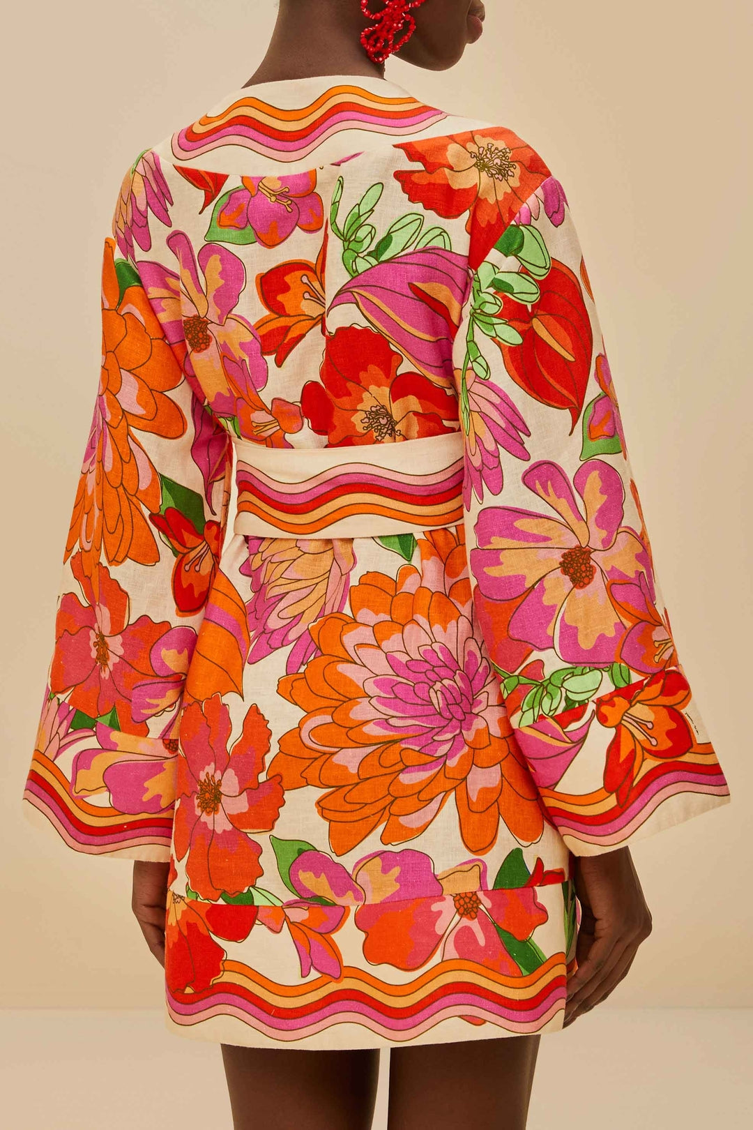 Robe courte Spring Affair en lin - Beige