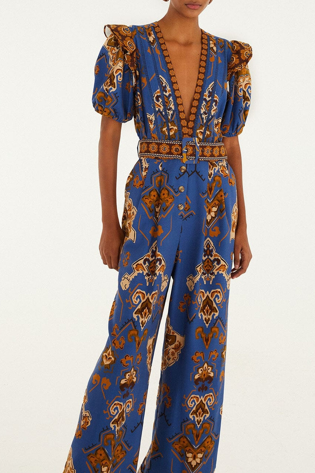 Combinaison Ornament Floral - Bleu