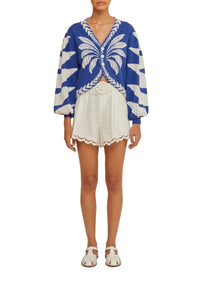 Cardigan Palms Graphic - Bleu