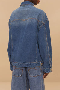 MEDIA OFF LINE_Veste Snip Wave en denim - Bleu