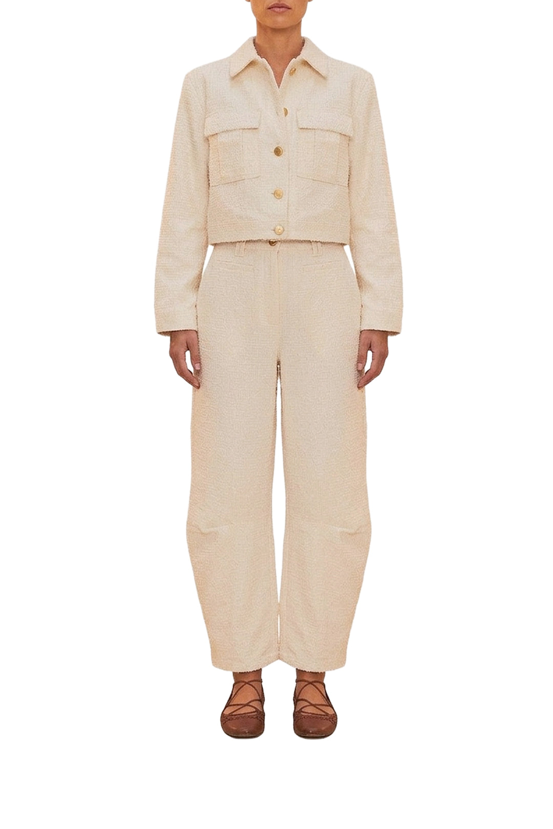 Carpenter cotton trousers - White
