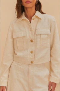 Veste Laser en twill de coton - Blanc