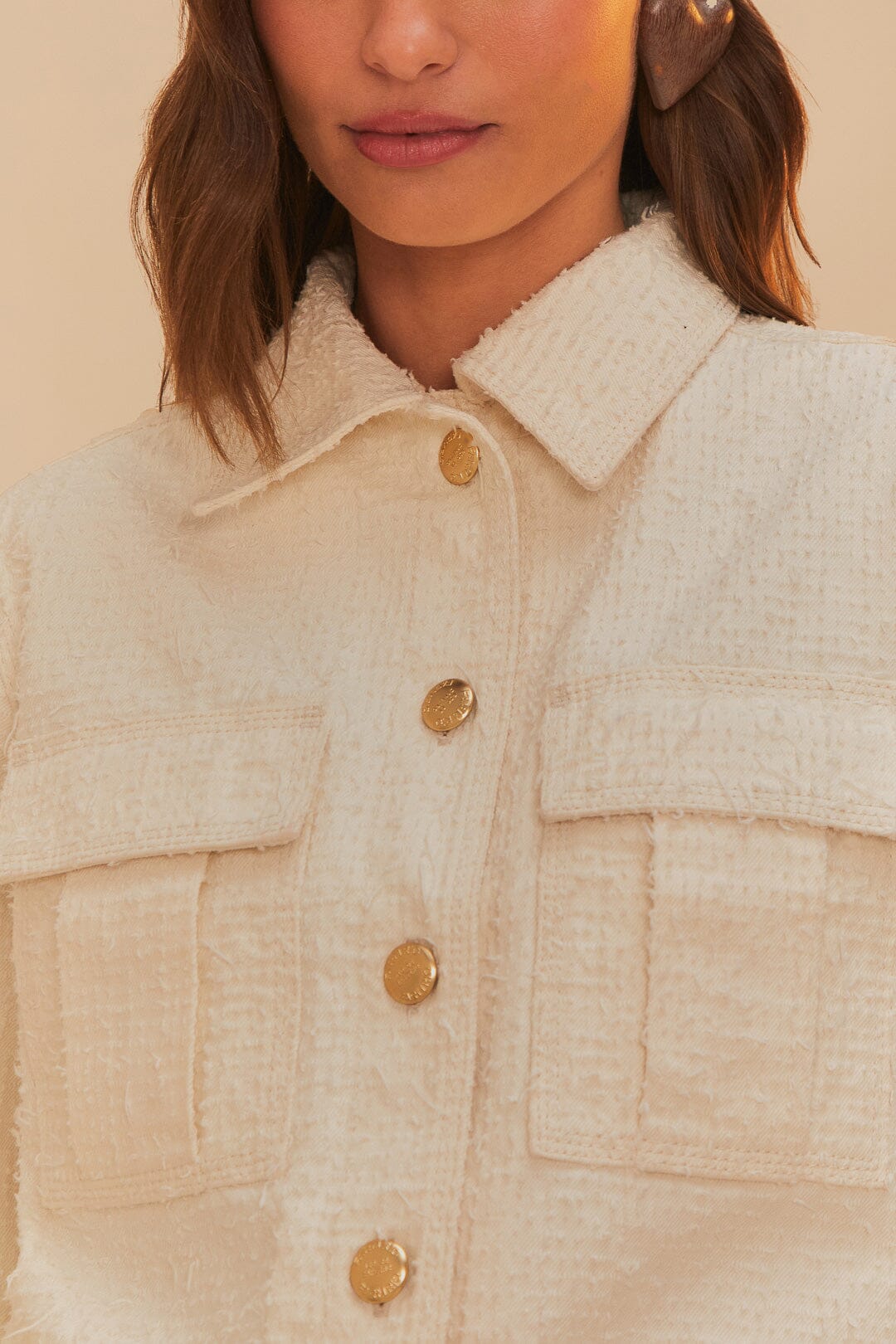 Veste Laser en twill de coton - Blanc