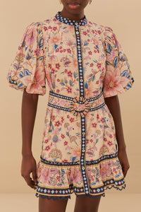Robe courte Superbloom en coton - Rose