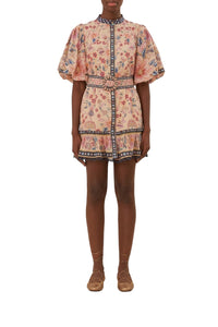 Robe courte Superbloom en coton - Rose