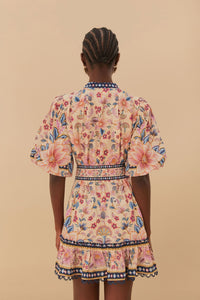 Robe courte Superbloom en coton - Rose