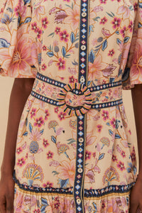 Robe courte Superbloom en coton - Rose