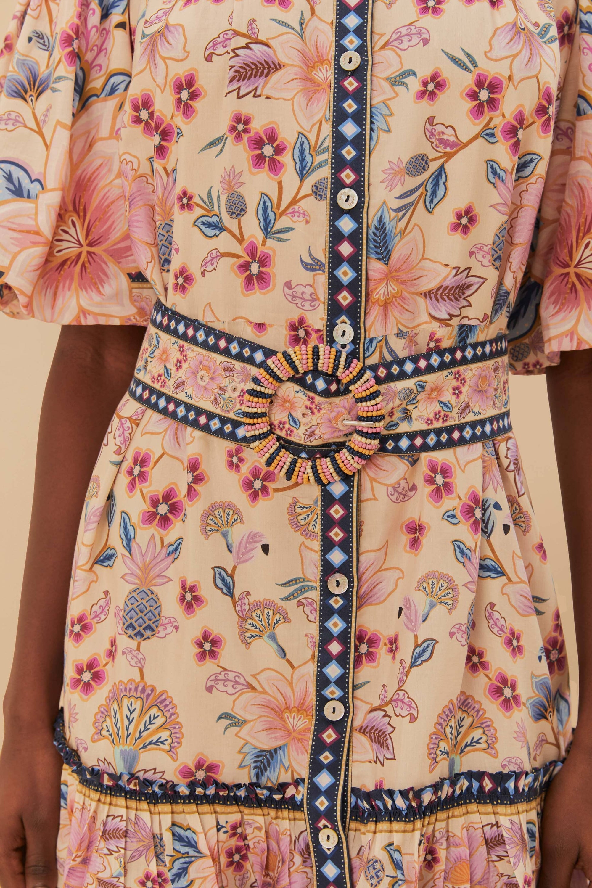 Robe courte Superbloom en coton - Rose