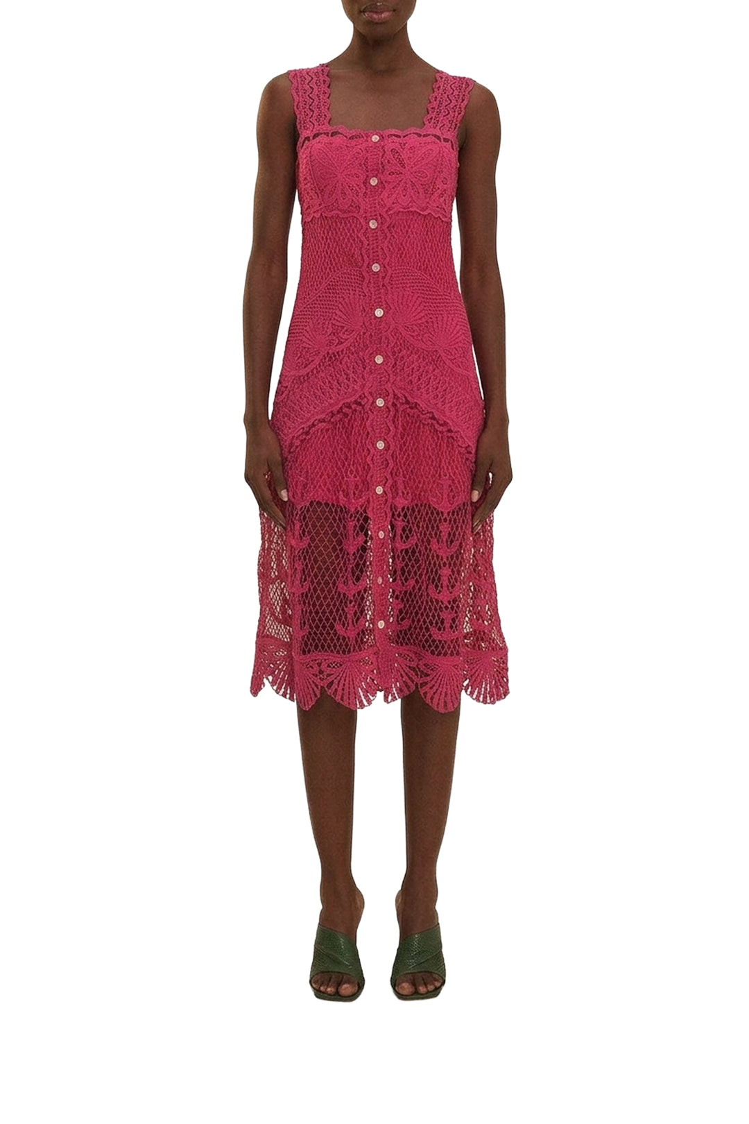 Robe midi Nautical - Rose